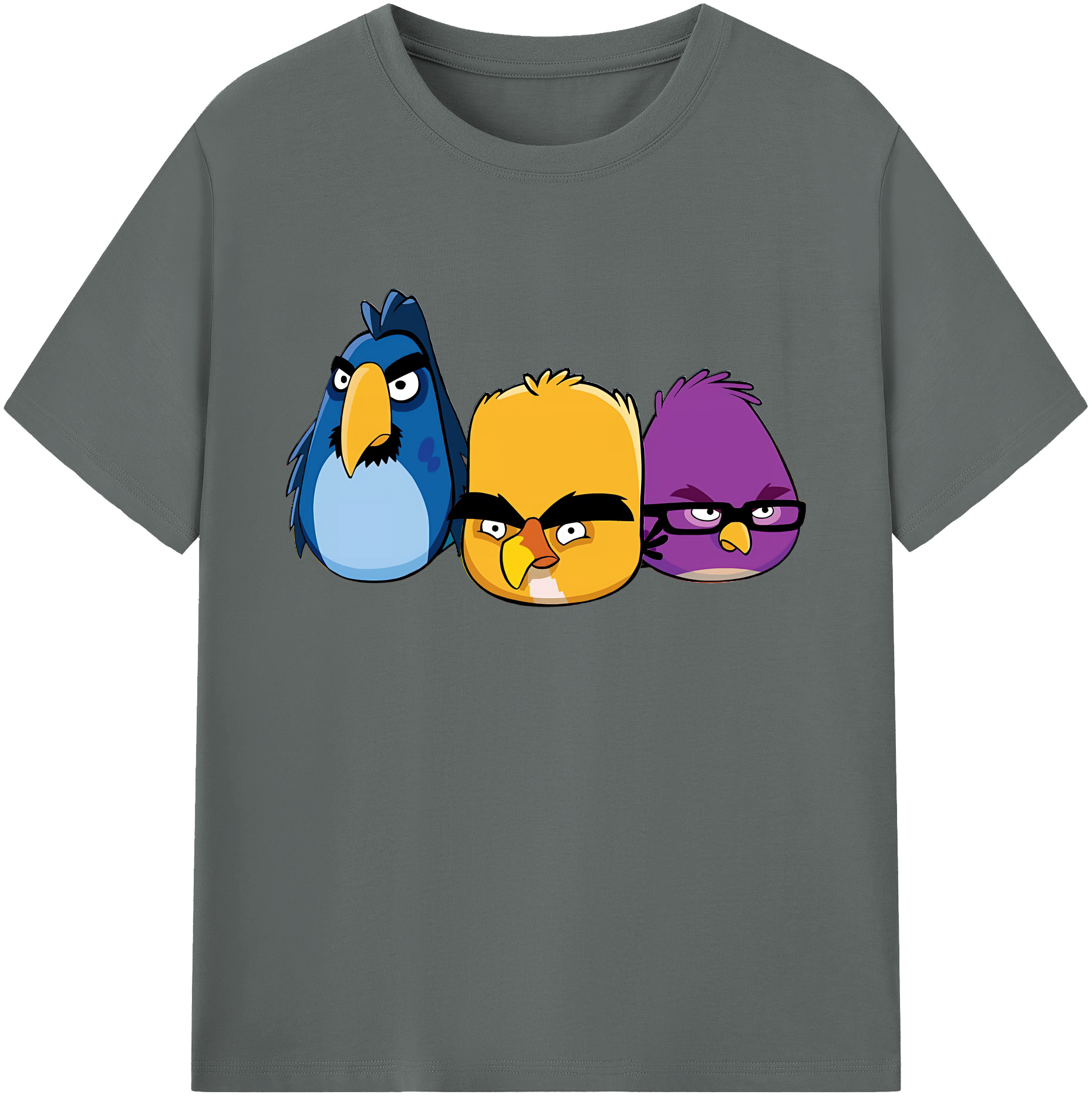 （画像用） Angry Birds アングリーバード 綿100％ メンズ半袖Tシャツ｜肌触りやわらか＆通気性